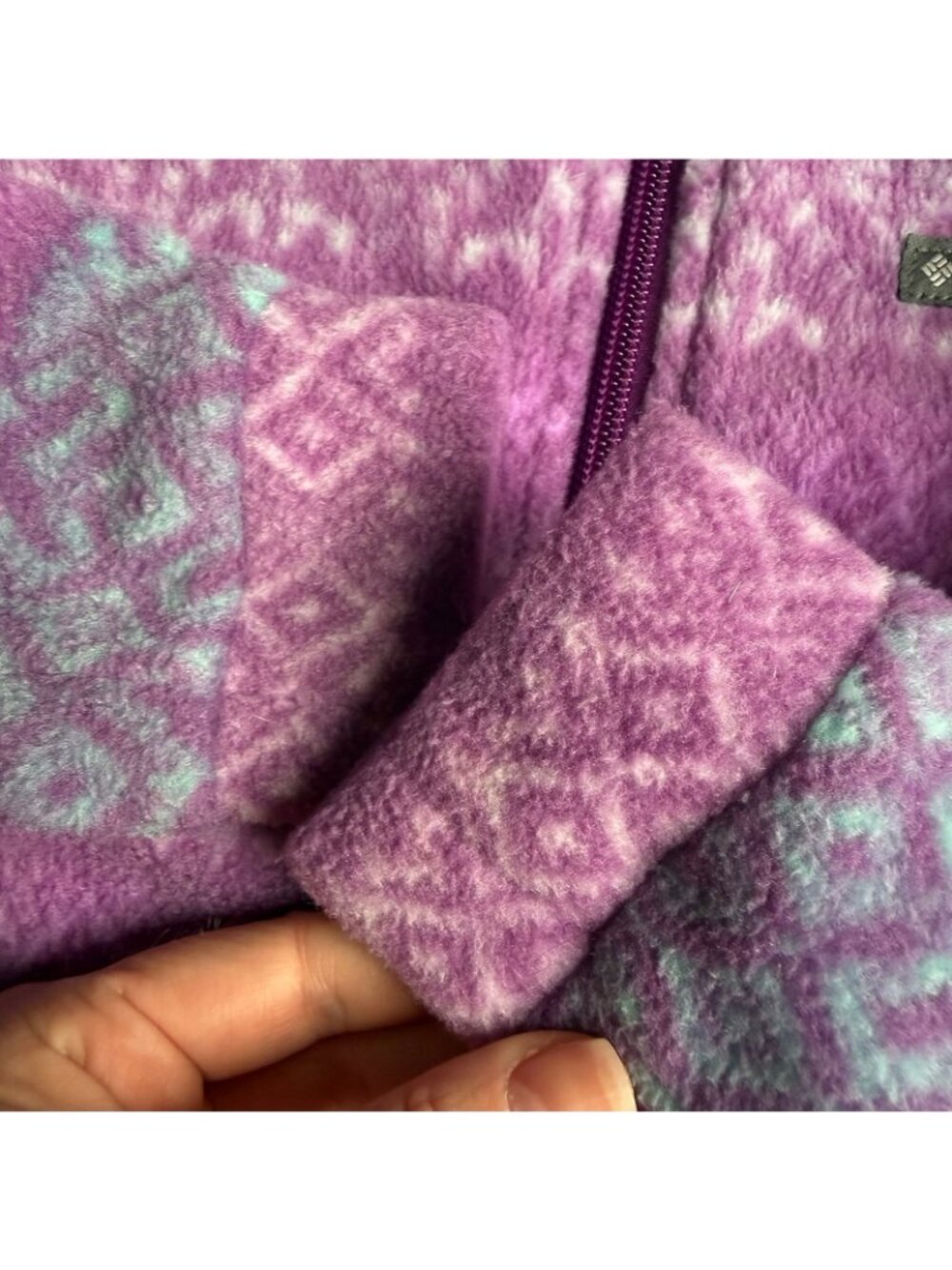 Columbia Benton Fleece II Jacket Fair Isle Purple - Picture 4 of 5